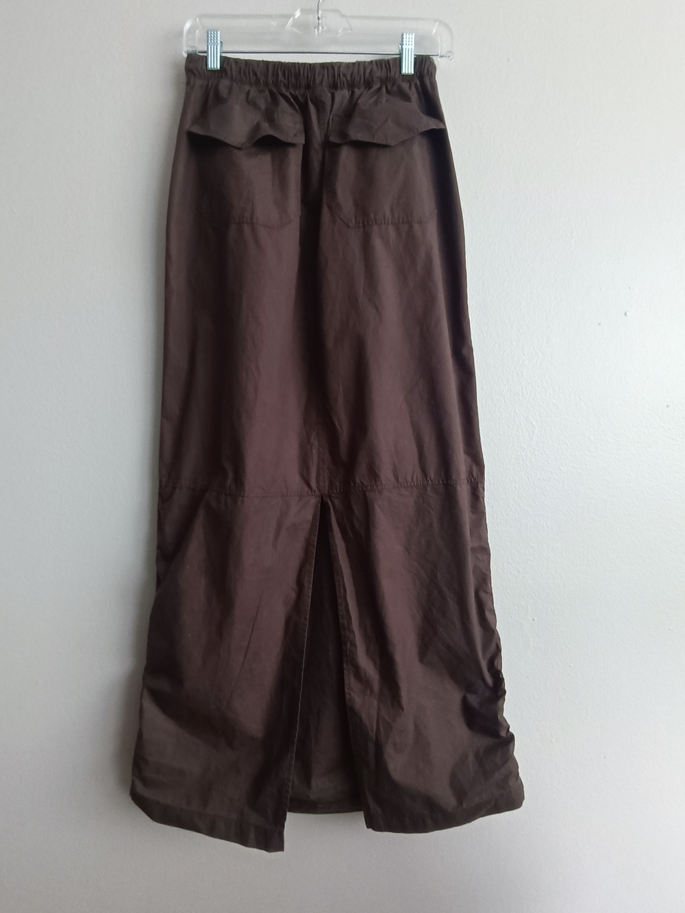 Frankie Los Angeles Upcycled Parachute Maxi Skirt in Earthy Brown Cotton Size S - Picture 5 of 16
